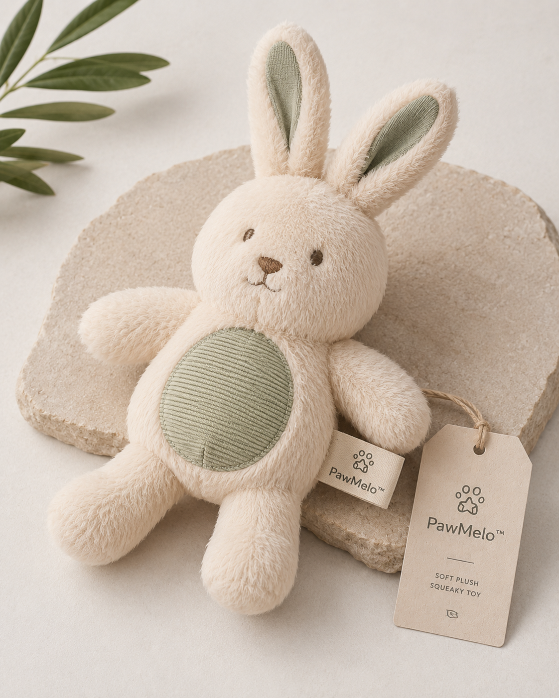PawMelo™ Soft Plush Squeaky Bunny Toy